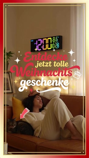 Dieses XXL-Display zeigt dir nicht nur die Uhrzeit, sondern auch das komplette Datum, den Wochentag und die Raumtemperatur auf einen Blick.Black-Friday-Angebot nur für kurze Zeit – nur noch 8 Stunden! Greifen Sie schnell zu, bevor es vorbei ist!‼️🤩#datumsanzeige #kalenderfunktion #zeitmanagement #planung #Weihnachten#weihnachtsgeschenke