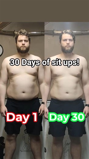30 Days of Sit Ups! (Amazing Results) #weightloss #motivation