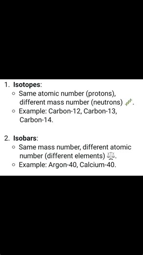 Isotopes and Isobars