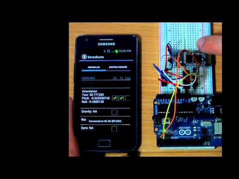 SensoDuino: Configure and Transmit Sensor Data to Arduino Over Bluetooth