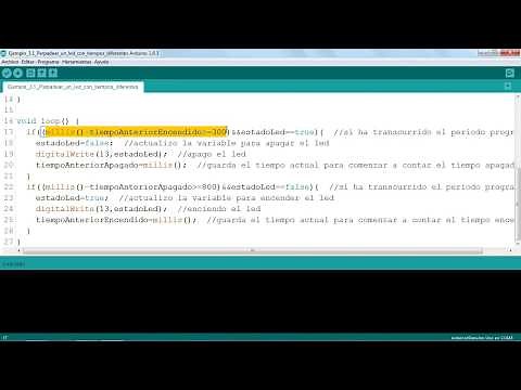 Hacer parpadear un led con millis en Arduino, no mas delay!