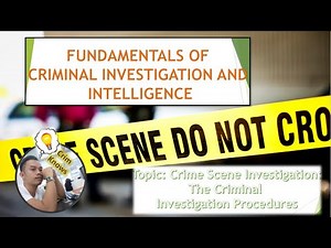 Crime Scene Investigation (basics)|Criminal Investigation and Intelligence (Fundamentals)||PART I