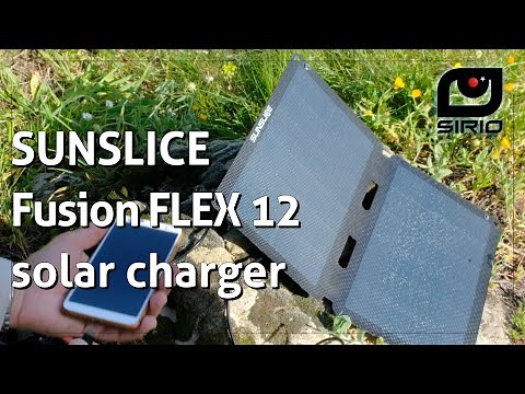 Solar charger SUNSLICE Fusion FLEX 12 - Unbox & Test - Review 2021