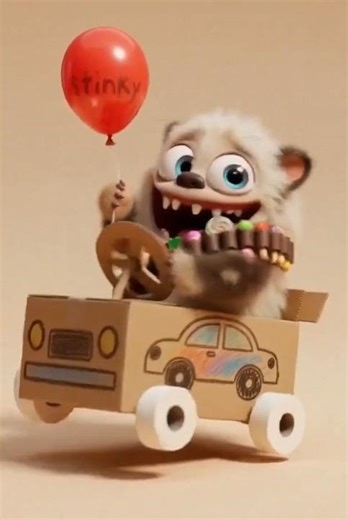 His Cardboard Race Car Ended in Disaster 😂 #viralshort# #kids #funny