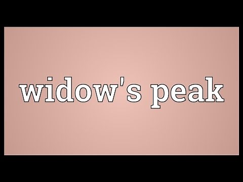Widow's peak Meaning