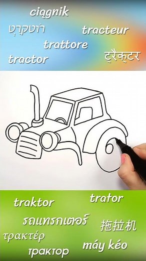 Tractor - Deseneaza cu Micul Mecanic #Shorts