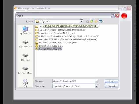 How to burn a disc using burnaware