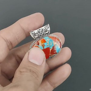 Turquoise Gemstone Pendant, 925 Sterling Silver Boho Jewelry - Etsy Canada