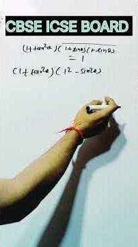 CLASS -10 RD SHARMA MATHS CHAPTER -11 TRIGONOMETRIC IDENTITIES IMPORTANT QUESTIONS