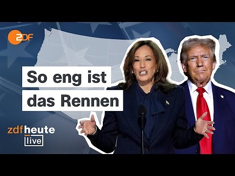 Harris und Trump fast gleichauf – worauf es jetzt ankommt | ZDFheute live