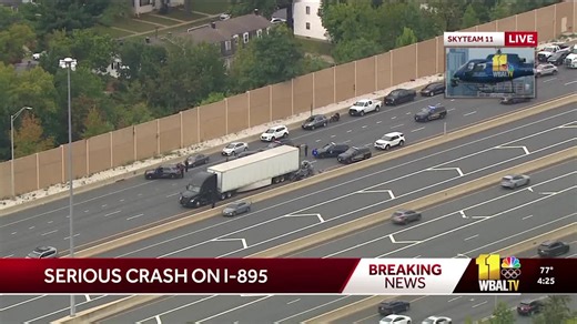 Breaking: Injuries reported in I-95 crash near I-895 split