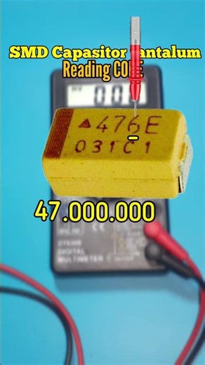 Reading CODE CAPACITOR TANTALUM SMD #tech #experiment #electronic #repair #shortvideo