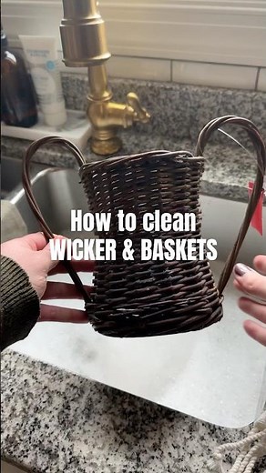 How to clean vintage wicker items and baskets - cleaning tutorial for thrift store finds