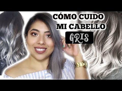 COMO TENER CABELLO GRIS / PLATA GRAY HAIR l Cuidados para mantener CABELLO GRIS 💜 Esme Na