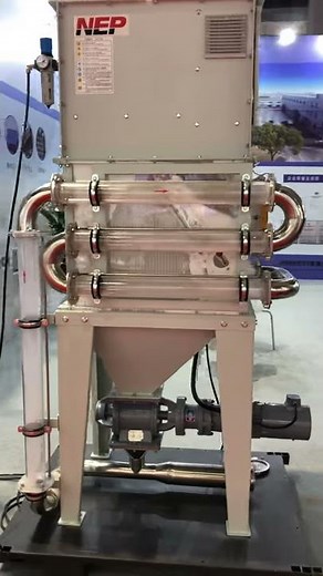 Dust collector working principle, pulse jet back flow, filtration demo system