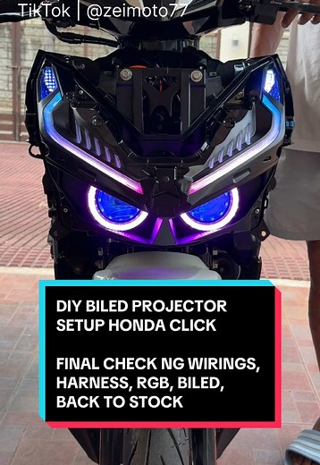 DIY BILED Projector Setup for Honda Click