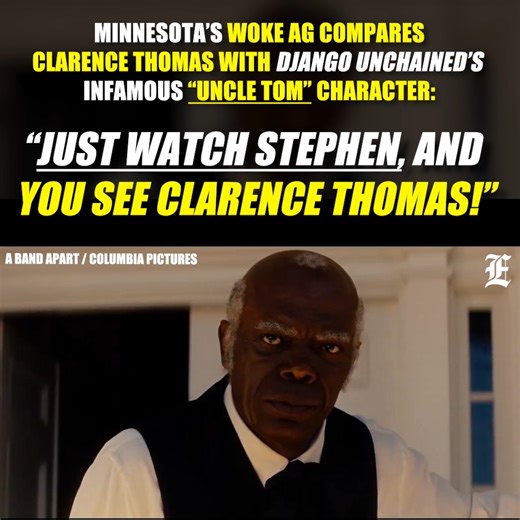 Woke Minnesota AG compares Clarence Thomas with infamous "UNCLE TOM" character from "Django Unchained." #viralvideo #politics #minnesota #movies #explorepage READ: https://trib.al/dyxUml7 | Washington Examiner
