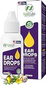 Natural Ear Drops for Ear Infection – Homeopathic Eardrops for Adults, Kids, Baby, & Pets – Relieves Ear Aches, Swimmer's Ear, & Loosens Wax – Kids Safe Ear Health Made in USA
