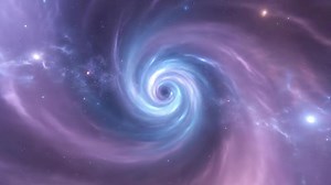 Swirling Nebula With Stars in Deep Space Animation at Night