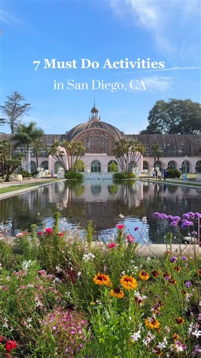 Jess | Adventure Travel + Hotels on Instagram: "San Diego, you’ve stolen my heart! 💙 Whether you’re a local or just visiting, here are my top recommendations to make the most of this stunning city: 📌Make sure to save this for your next trip to San Diego! 🌿 Balboa Park - Stroll through gardens, museums, and the iconic Botanical Building. Pro tip: Don’t miss the California Tower for panoramic views! ⚓️ USS Midway / Kissing Sailor Statue- Step aboard the historic USS Midway aircraft carrier and 