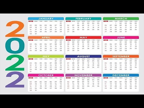 Calendario 2022 para imprimir