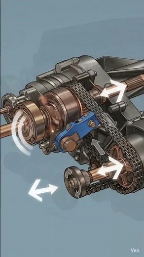 Inside a Mechanical Transmission System | Amazing Gear & Chain Engineering Animation #3danimation#ai