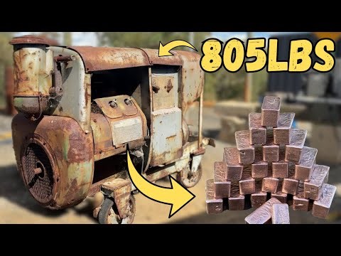 365KG Huge Teardown - Bulk Copper Bars - ASMR Metal Melting - Shredding Scrap Metal - BigStackD