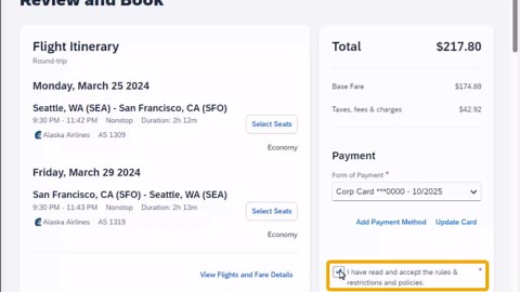 Booking a Flight with SAP Concur