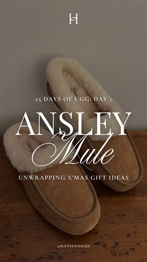 Hansen's Shoes on Instagram: "25 Days of UGG’mas: Day 1 🎁 Meet the new UGG Ansley Mule in Chestnut, one of the coziest slip-ons for her this winter 🔗 #uggs #ansleymule #mules #giftsforher #christmasunboxing"