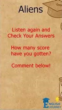 Listening Fill in the Blank | English Listening Practice – Aliens | Listen a Minute