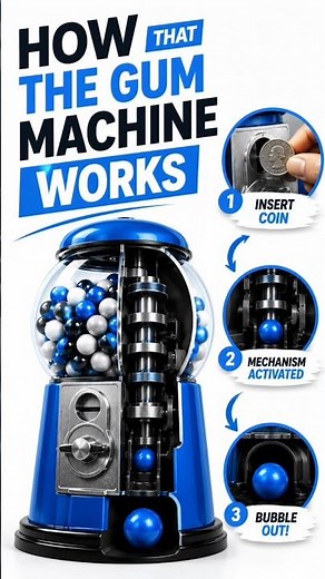 How Bubble Gum Machines Work 🍬 | Coin Mechanism Explained! #shorts