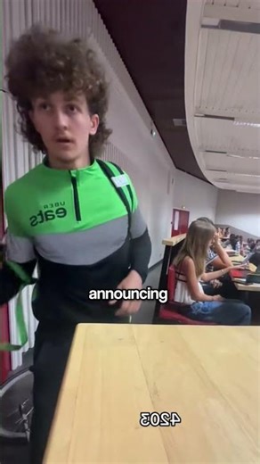 Student Orders Food Delivery During Lecture 🍔📚