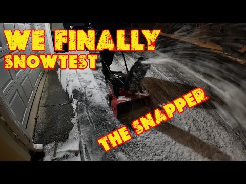 Classic Snapper SX5200 2 Cycle Snowblower in heavy slushy snow.