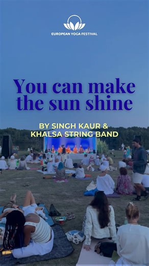 European Yoga Festival on Instagram: "A look back at some of the music from the 2025 festival: You Can Make the Sun Shine by Singh Kaur / Khalsa String Band. For anyone who doesn’t know this song, it comes from the early Kundalini Yoga community in the 1970s. Singh Kaur became known for her clear, heartfelt vocals, and the Khalsa String Band were some of the first people to bring guitar and folk-style melodies into the community’s music. Their recordings travelled everywhere, on cassette tapes p