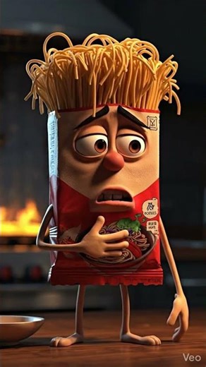 🍜 The Noodles That Spoke Out 😳 | Pixar-Style Animation #animation #foodanimation #funny