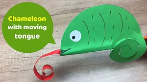 3.2M views · 6K reactions | Chameleon with moving tongue :D Great fun, simple to make! Enjoy ;) | Paper Magic | Facebook