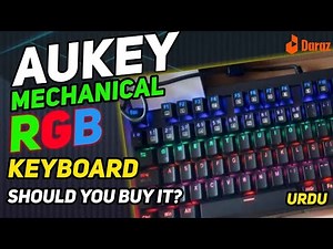 aukey led backlit 105 key mechanical keyboard Unbox & Review