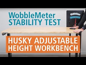 WobbleMeter Stability Test: Husky Height Adjustable Work Bench Table by Home Depot