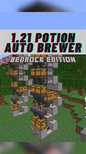 21K views · 231 reactions | Minecraft 1.21 easy automatic potion brewer tutorial in bedrock edition for the new update. New easy Afk redstone farm #minecraft #gaming #bedrock #mcpe #redstone #tutorial #minecrafttutorial #minecraftupdate #potionfarm | S H I V E R | Facebook
