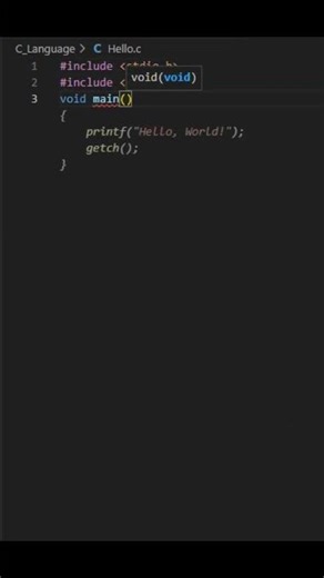 C Language Hello World #programming #C language