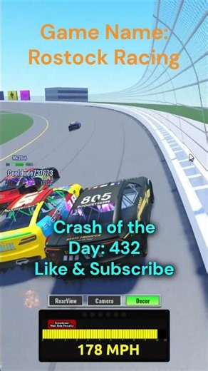 Crash Of The Day, Day: 432 #roblox #racing #nascar #nascarcrashes #robloxnascar #gaming #fyp