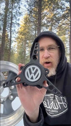 Custom 3D printed center caps for a Volkswagen running Torq Thrust wheels. #volkswagen #projectcar