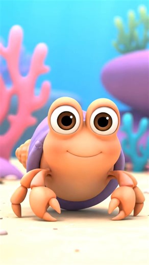 Cute Baby Crab 🦀 | Calming Animal Sounds for Babies | #baby #crab