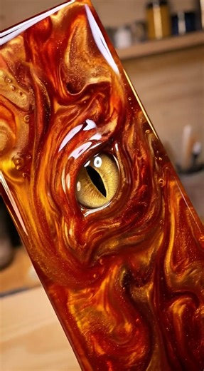 Watch This Dragon Eye Table Come to Life 🔥🐉 (Epoxy Resin Magic)