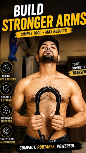 Twister Bar Workout 💪🔥 | Build Strong Arms, Chest & Shoulders | Home Gym Equipment!