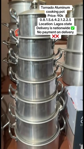 Tornado Aluminum cooking pot #cookingpot #kitchenware #kitchenitens #foryoupage #lagosvendor
