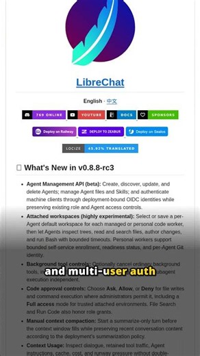 LibreChat: self-hosted ChatGPT clone with agents, model switching