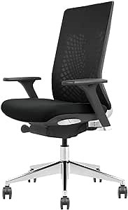 X-Seven Task Chair - Ergonomic Office Chair with Lumber Support & Adjustable Height - 3D Armrest High Back Executive Desk Chair - Comfortable Computer Chair Home & Office (Black)