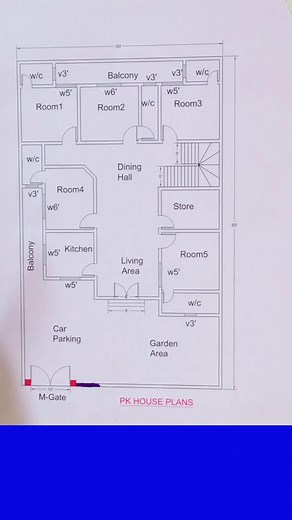 50x80 Feet House Design: Ghar Ka Naksha