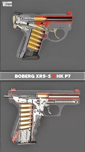 Inside the Boberg XR9-S & HK P7: Unusual 3D Mechanism Comparison